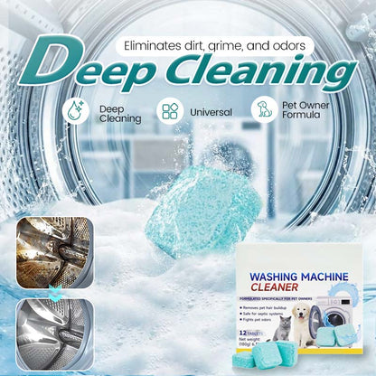 🧼Washing Machine Cleaner Tablets – Pet Hair & Odor Remover, Universal for Front & Top Load Washers