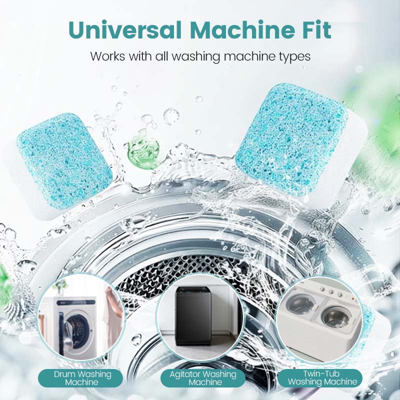 🧼Washing Machine Cleaner Tablets – Pet Hair & Odor Remover, Universal for Front & Top Load Washers