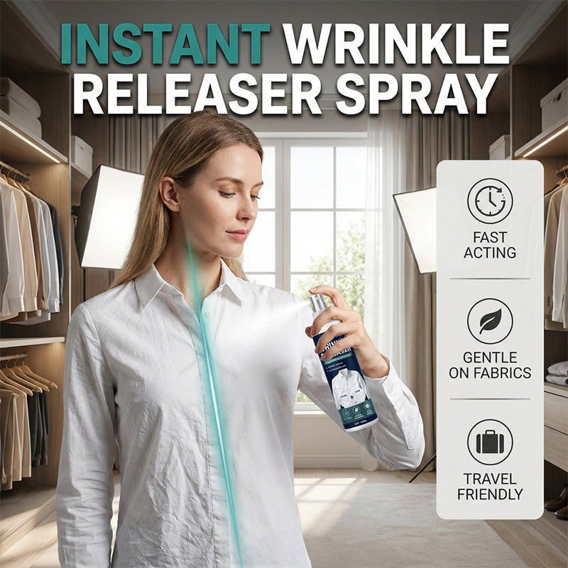 👔✨ Travel-Ready Wrinkle-Reducing Fabric Spray – No-Iron Clothing Refresher for Smoother, Fresher-Looking Clothes