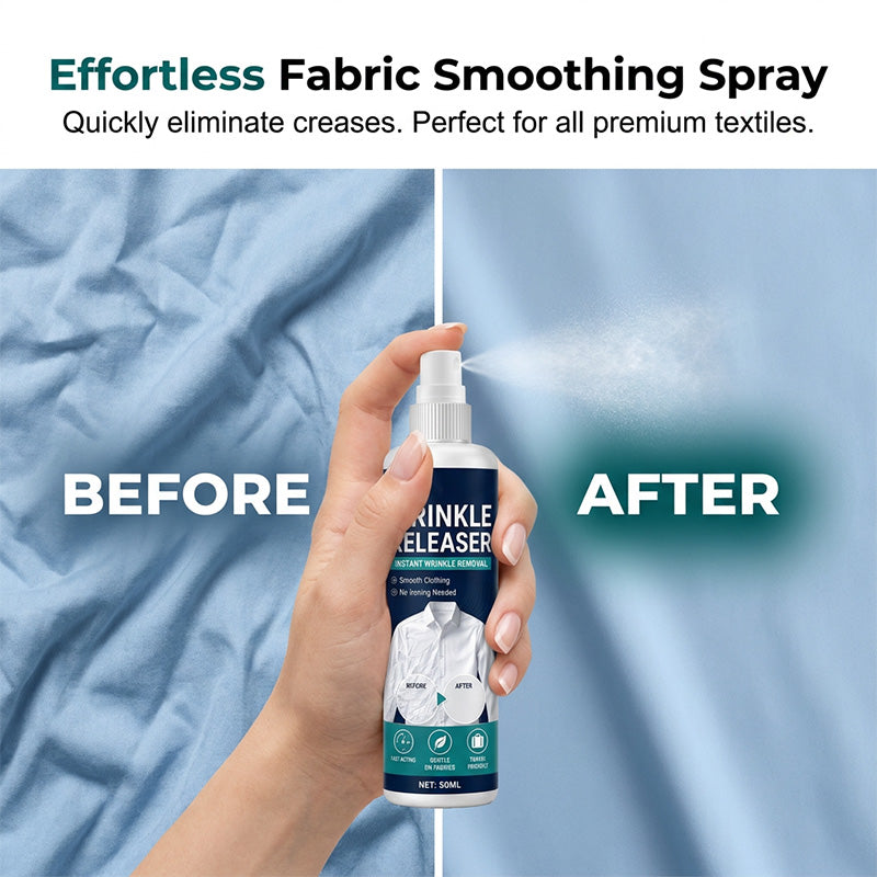 👔✨ Travel-Ready Wrinkle-Reducing Fabric Spray – No-Iron Clothing Refresher for Smoother, Fresher-Looking Clothes