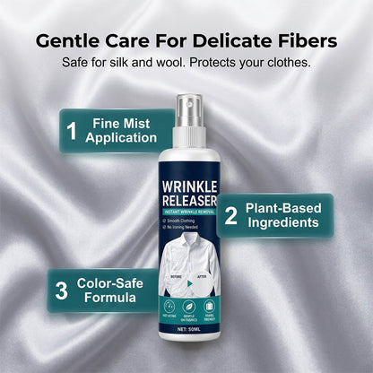 👔✨ Travel-Ready Wrinkle-Reducing Fabric Spray – No-Iron Clothing Refresher for Smoother, Fresher-Looking Clothes