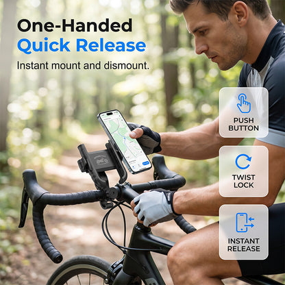 🎉 🚴‍♂️ Quick-Release Bike Phone Mount – SecureLock & Shockproof Padding 📱