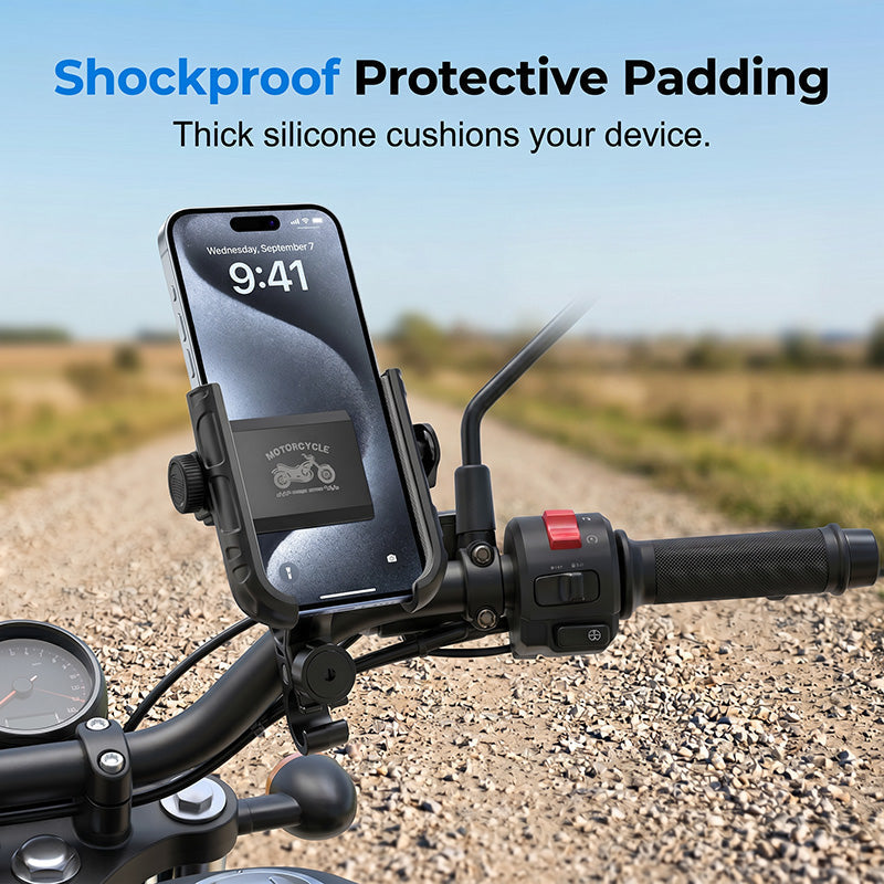 🎉 🚴‍♂️ Quick-Release Bike Phone Mount – SecureLock & Shockproof Padding 📱