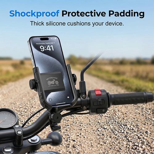 🎉 🚴‍♂️ Quick-Release Bike Phone Mount – SecureLock & Shockproof Padding 📱