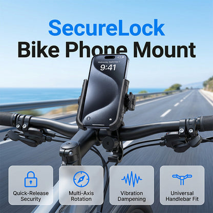 🎉 🚴‍♂️ Quick-Release Bike Phone Mount – SecureLock & Shockproof Padding 📱