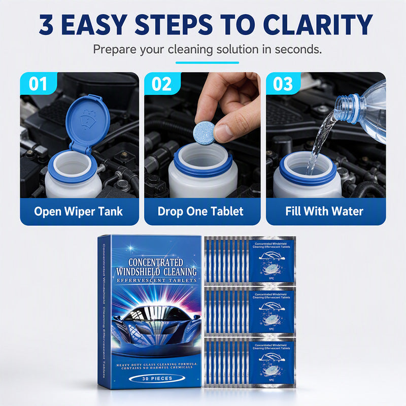 Car Windshield Cleaning Effervescent Tablets