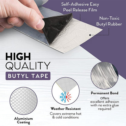 💧🛠️Heavy-duty, waterproof aluminum tape – Immediate repair and sealing of leaks