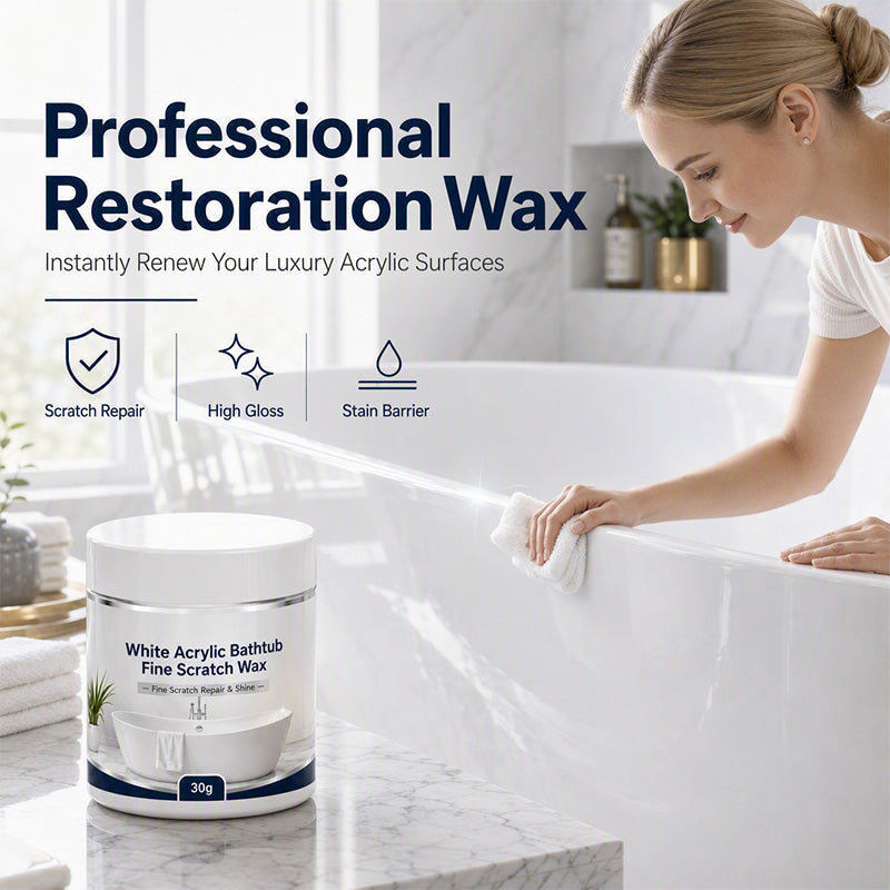 White Acrylic Bathtub Fine Scratch Repair Wax – Quick-Fix Surface Restorer