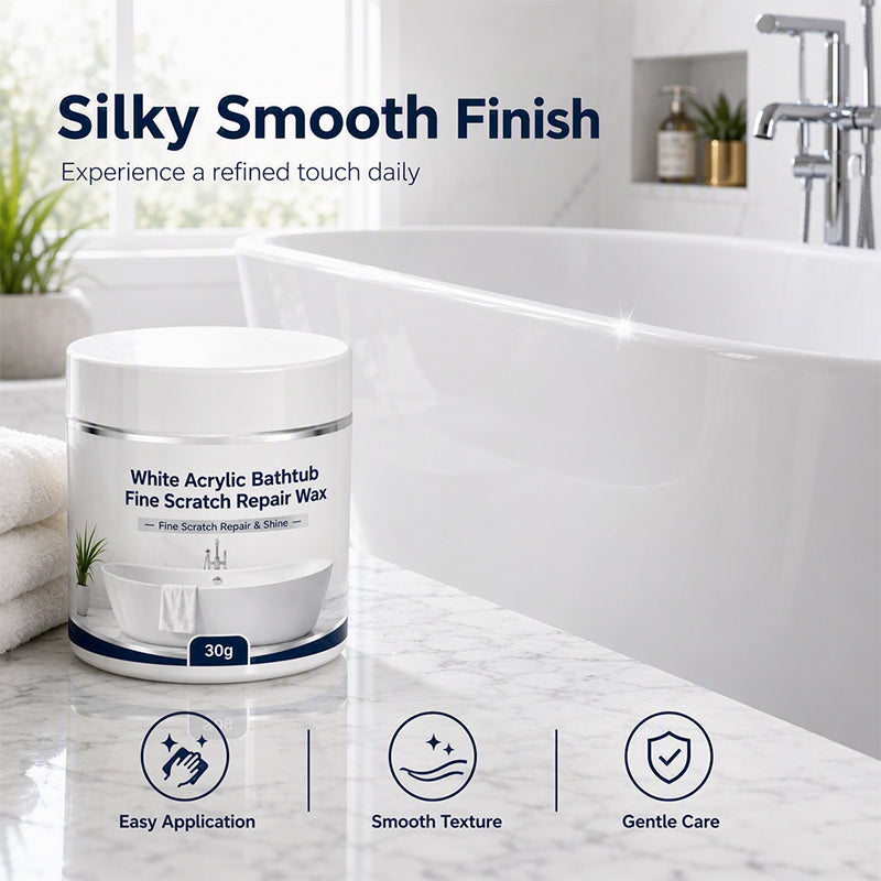 White Acrylic Bathtub Fine Scratch Repair Wax – Quick-Fix Surface Restorer