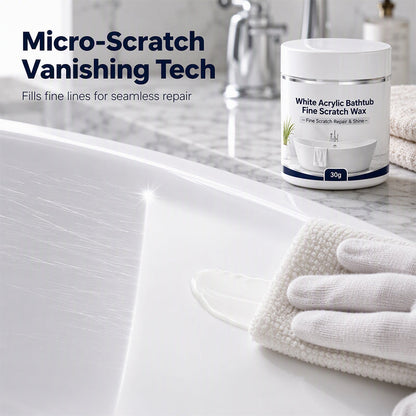 White Acrylic Bathtub Fine Scratch Repair Wax – Quick-Fix Surface Restorer