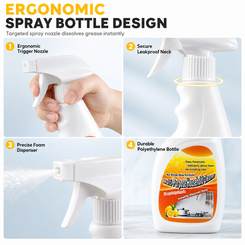 🧽 Multi-Purpose Kitchen Degreaser Spray – Heavy-Duty Grease & Grime Cleaner