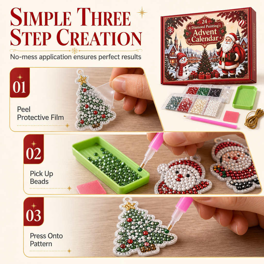 🎅📅24-Day Christmas Countdown Ornament DIY Kit🎄