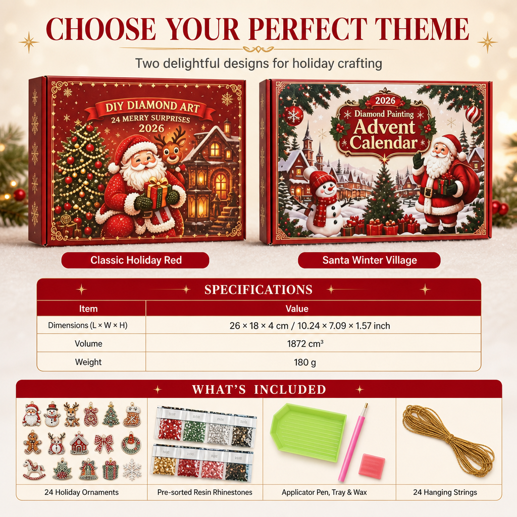 🎅📅24-Day Christmas Countdown Ornament DIY Kit🎄