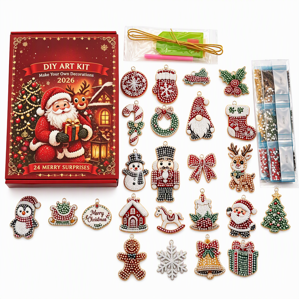 🎅📅24-Day Christmas Countdown Ornament DIY Kit🎄