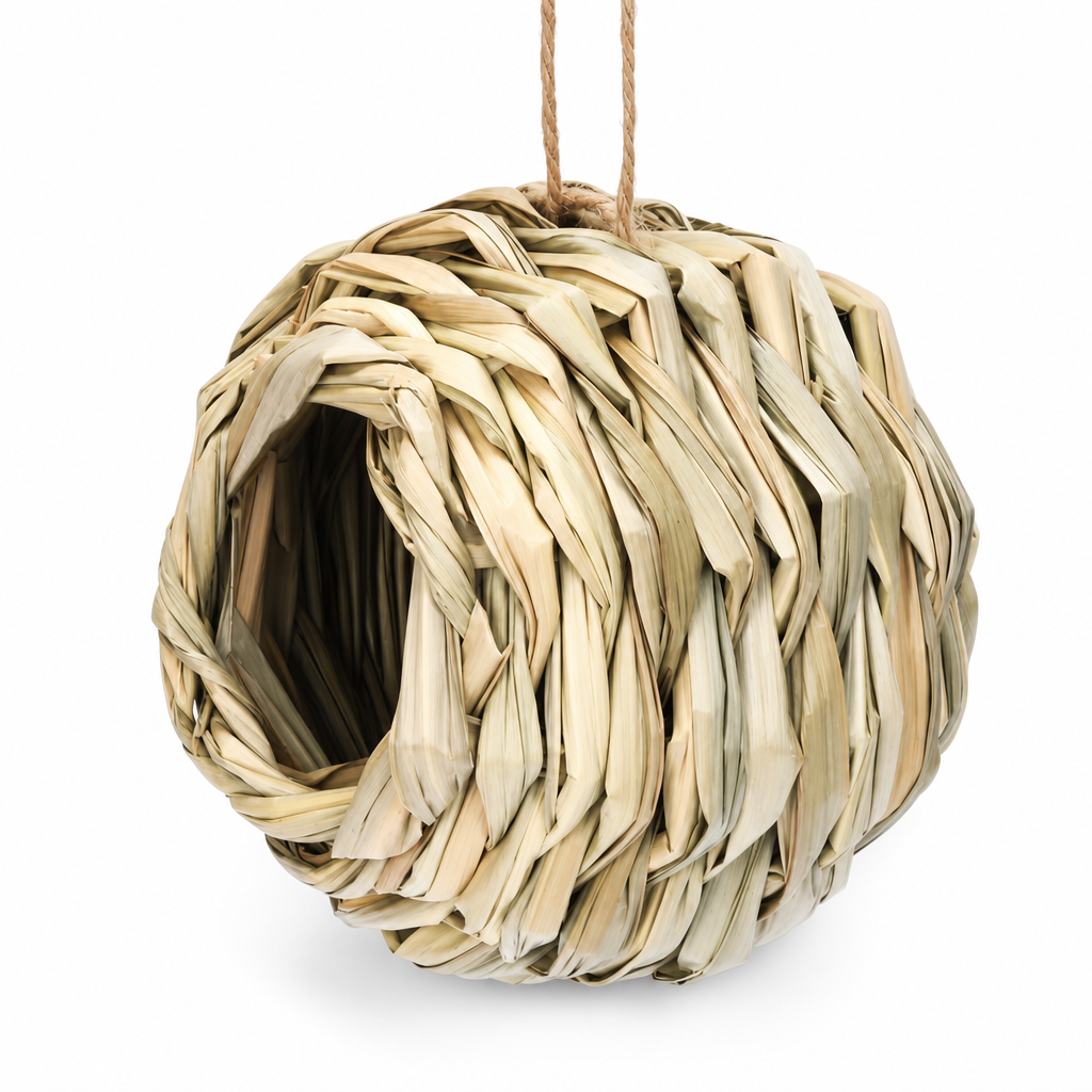 Hanging Braided Straw Spherical Bird's Nest