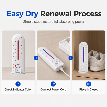 💧 Mini USB Portable Dehumidifier – Reusable Moisture Absorber for Small Spaces
