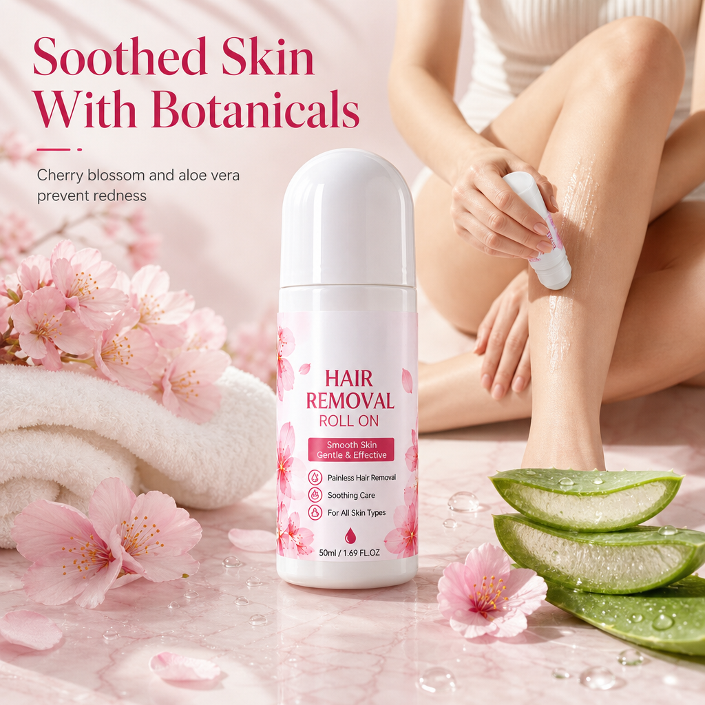🌸 Smooth Roll-On Hair Remover – Gentle Body Hair Removal for Silky Skin