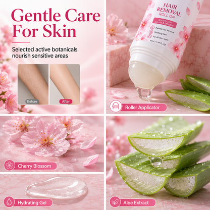 🌸 Smooth Roll-On Hair Remover – Gentle Body Hair Removal for Silky Skin