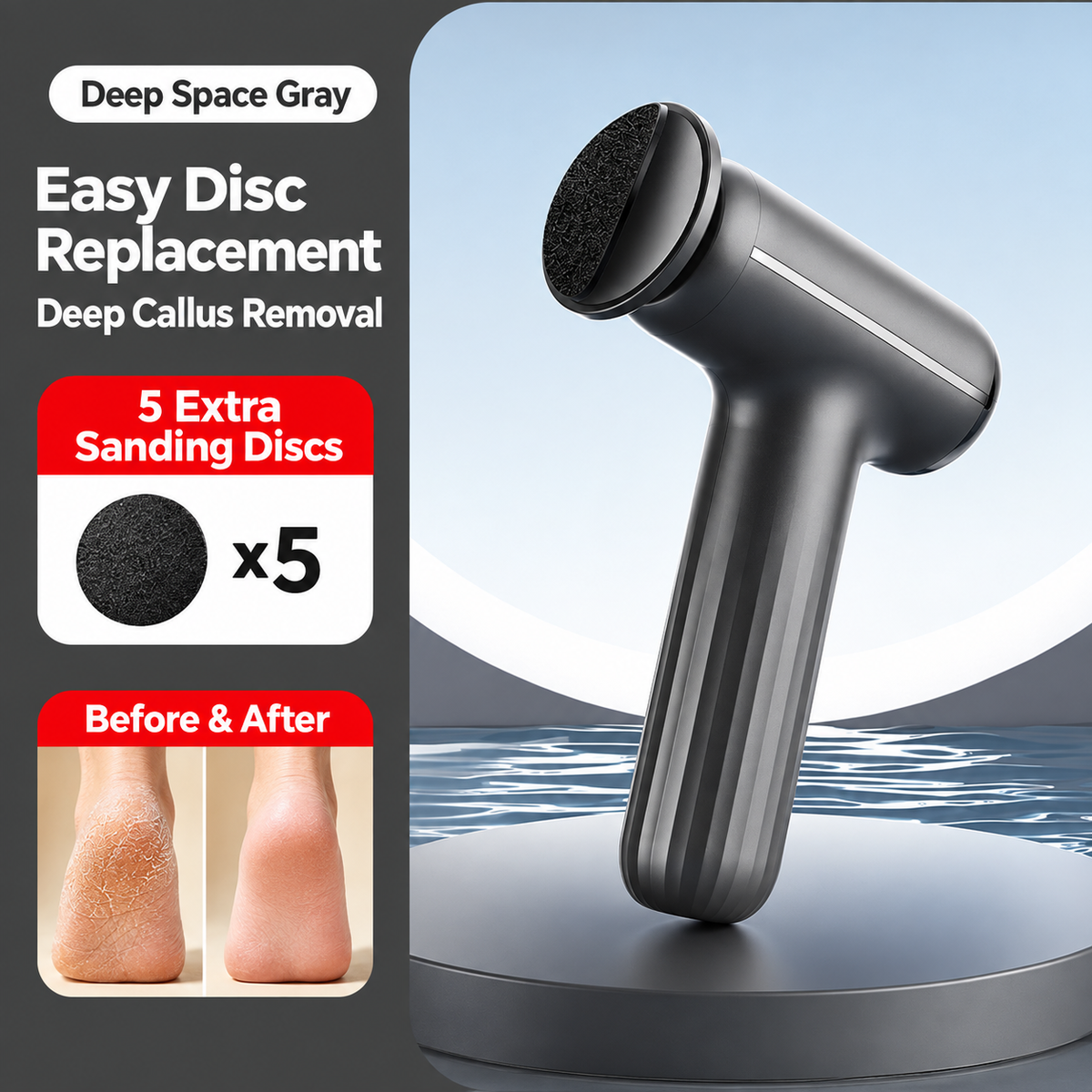 Rechargeable Electric Foot File for Foot Care