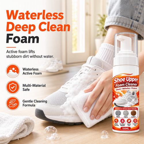 👟🔥Rinse-Free Foam Shoe Cleaner for Multiple Surfaces ✨
