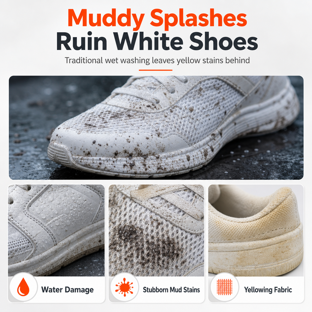 👟🔥Rinse-Free Foam Shoe Cleaner for Multiple Surfaces ✨