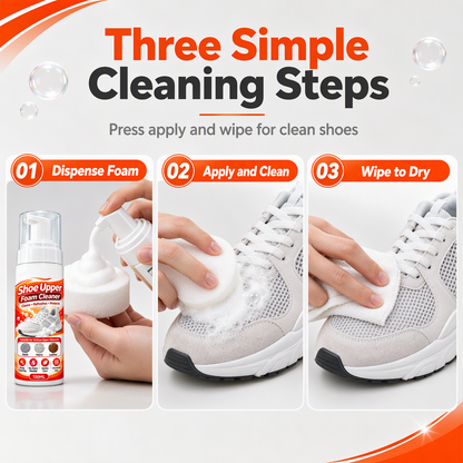 👟🔥Rinse-Free Foam Shoe Cleaner for Multiple Surfaces ✨