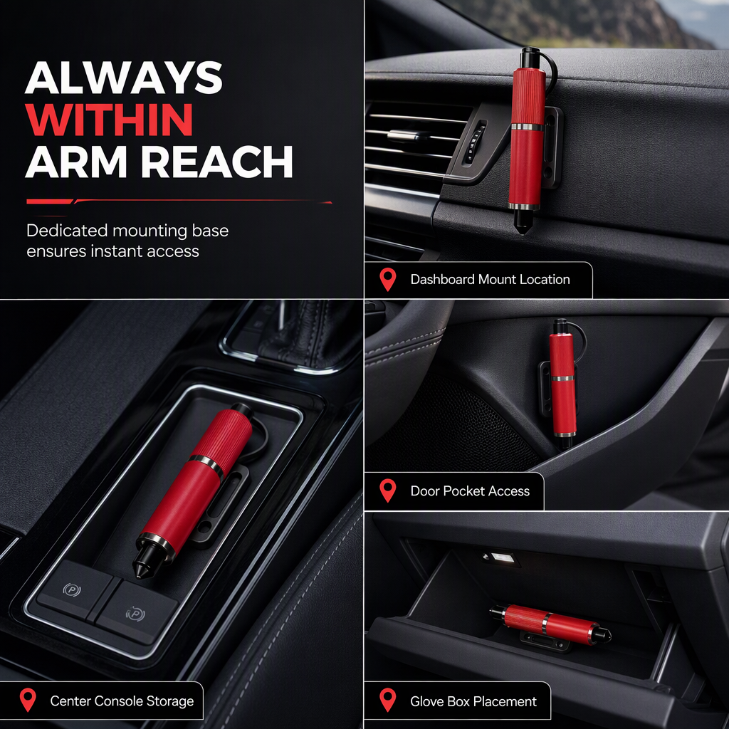 Mini Portable Car Safety Hammer & Window Breaker