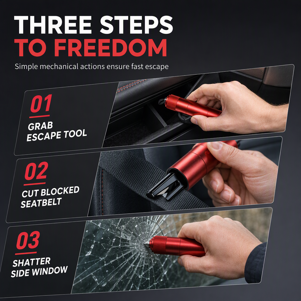 Mini Portable Car Safety Hammer & Window Breaker