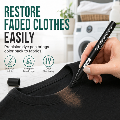 Restore Faded Fabric Instantly! Cotton & Linen Color Repair Pen