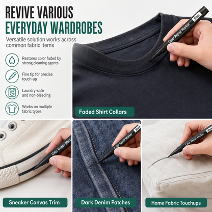 Restore Faded Fabric Instantly! Cotton & Linen Color Repair Pen