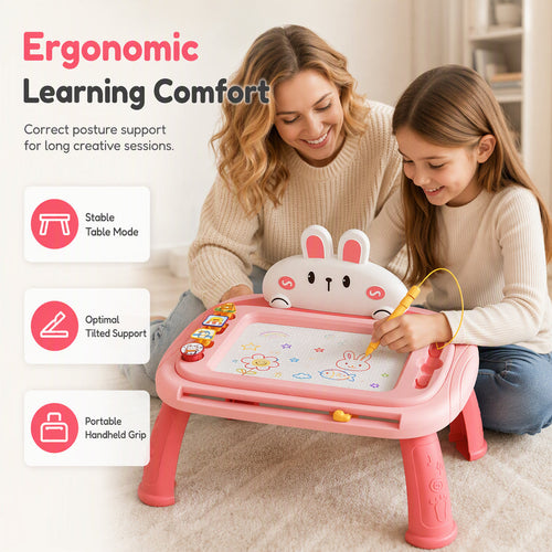 🎨👶 4-in-1 Evolving Magnetic Drawing Board for Kids |removable feet & zero smudges