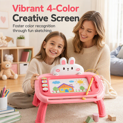 🎨👶 4-in-1 Evolving Magnetic Drawing Board for Kids |removable feet & zero smudges