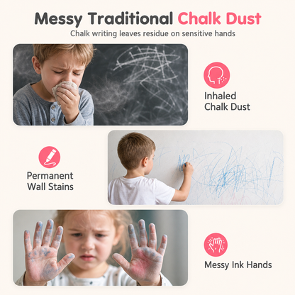 🎨👶 4-in-1 Evolving Magnetic Drawing Board for Kids |removable feet & zero smudges