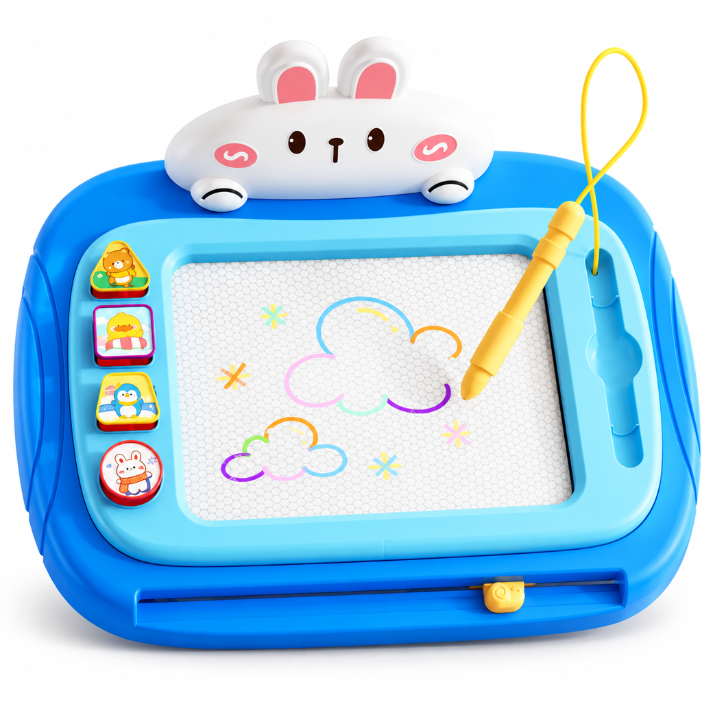 🎨👶 4-in-1 Evolving Magnetic Drawing Board for Kids |removable feet & zero smudges