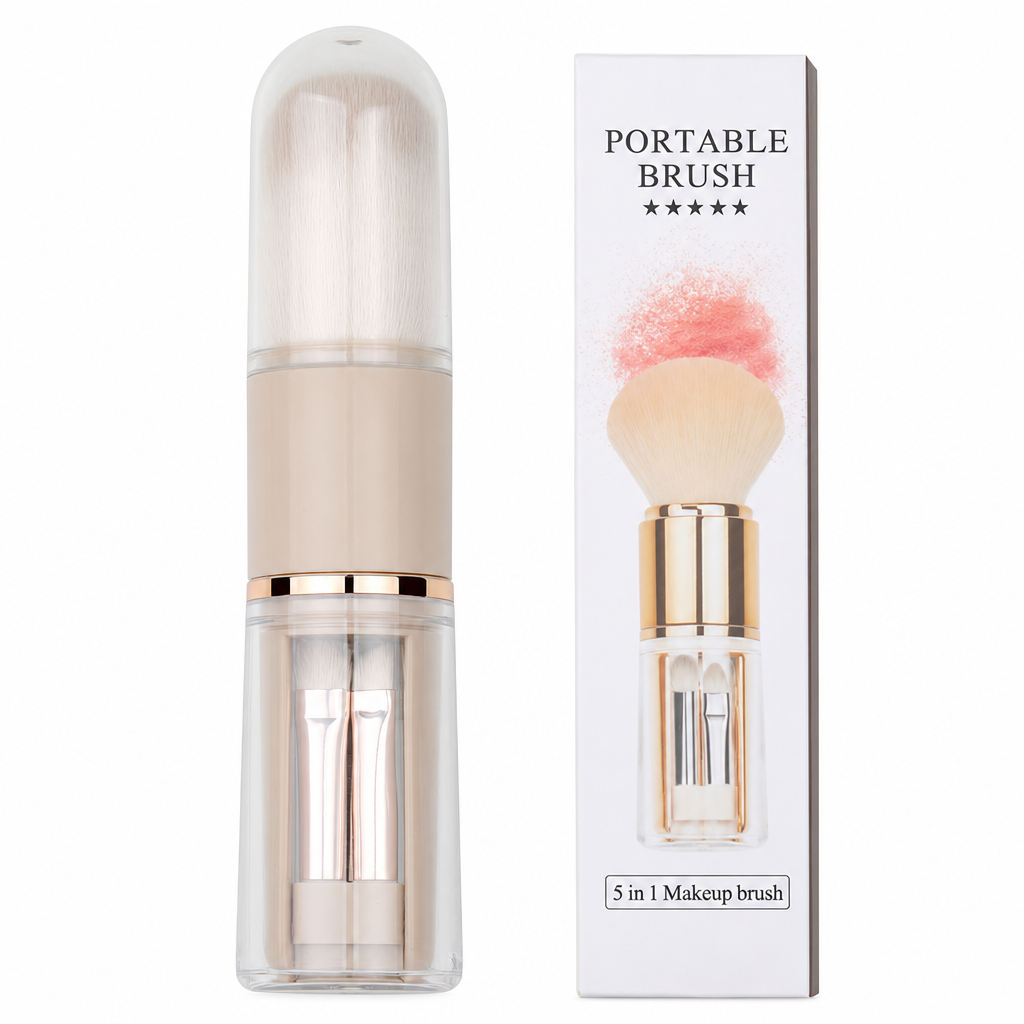 🖌️Portable Retractable Makeup Brush Set – Multifunctional Travel Cosmetic Tool