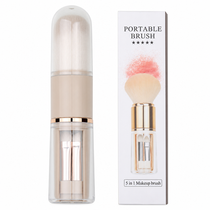 🖌️Portable Retractable Makeup Brush Set – Multifunctional Travel Cosmetic Tool