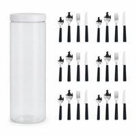 Cylindrical silver 24 PCS  (4PCS x 6)