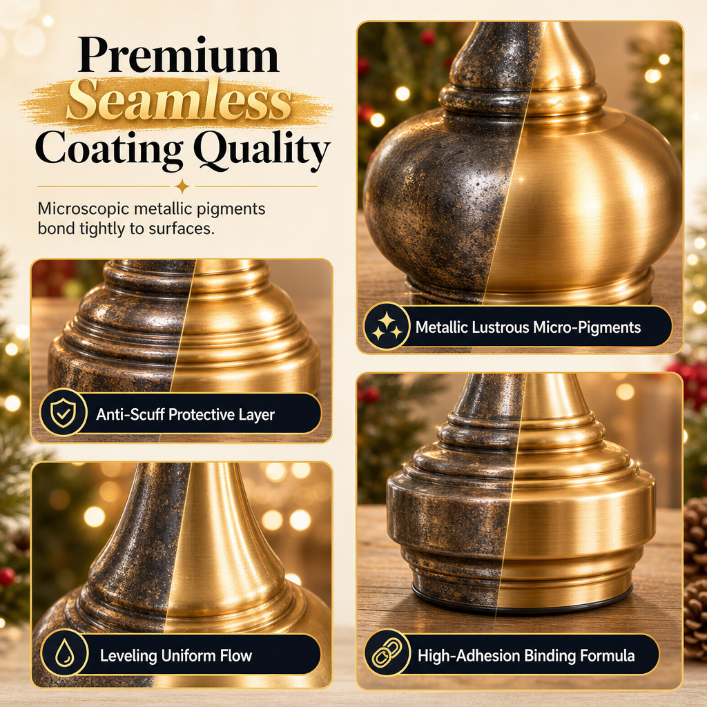 ✨ Metallic Gold Restoration Spray – DIY Lamp & Home Decor Refinishing