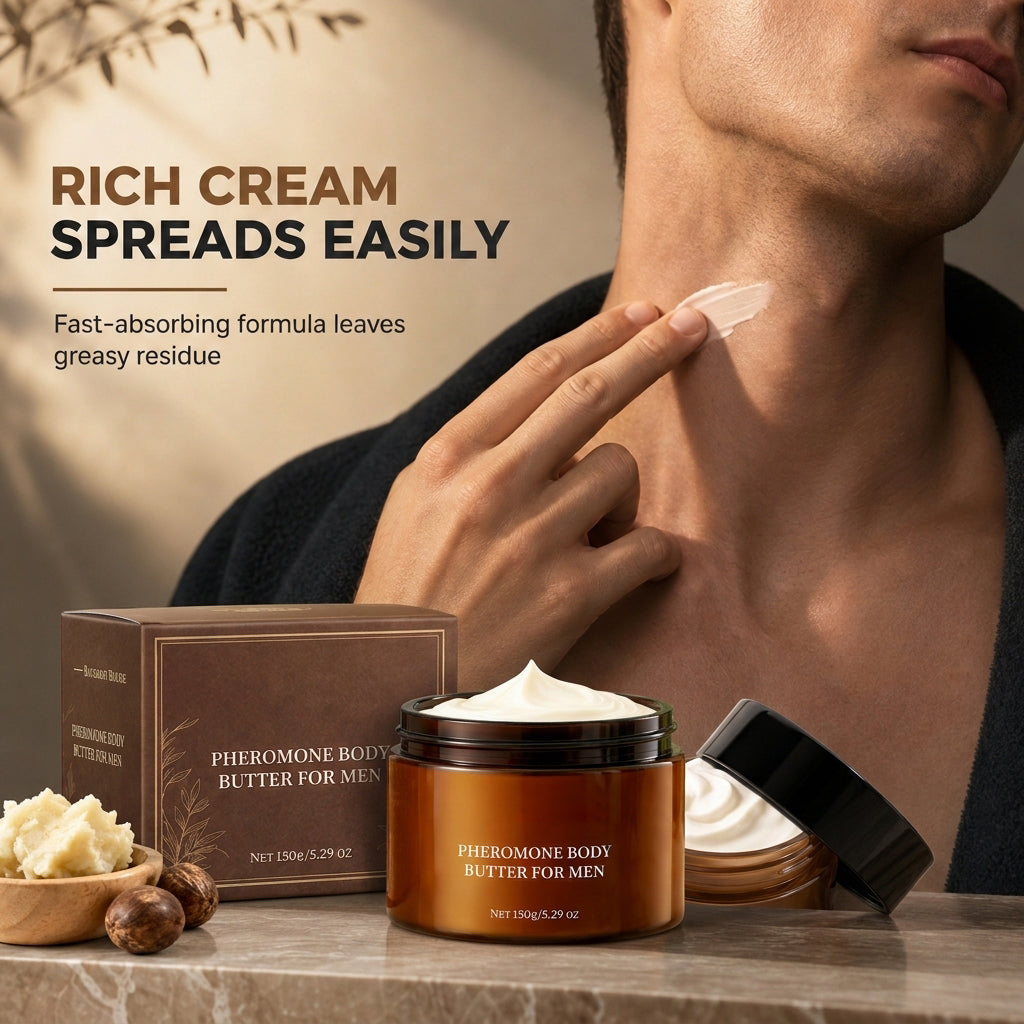 🥳2026 HOT SALE🧴💪Men's Daily Moisturizing Body Butter – shea butter & jojoba oil deeply hydrate dry skin🛡️✅