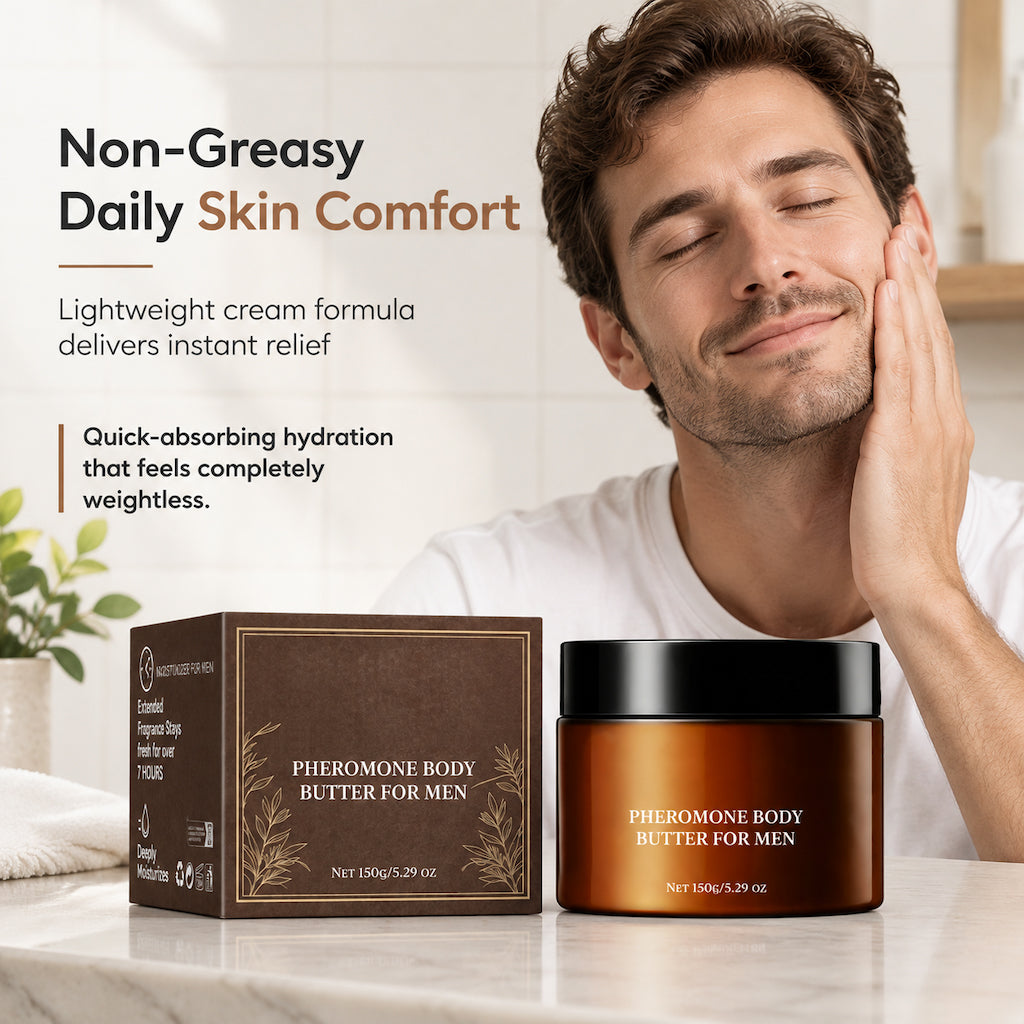 🥳2026 HOT SALE🧴💪Men's Daily Moisturizing Body Butter – shea butter & jojoba oil deeply hydrate dry skin🛡️✅