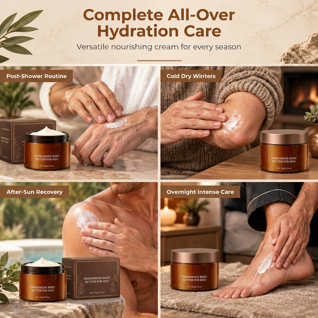 🥳2026 HOT SALE🧴💪Men's Daily Moisturizing Body Butter – shea butter & jojoba oil deeply hydrate dry skin🛡️✅